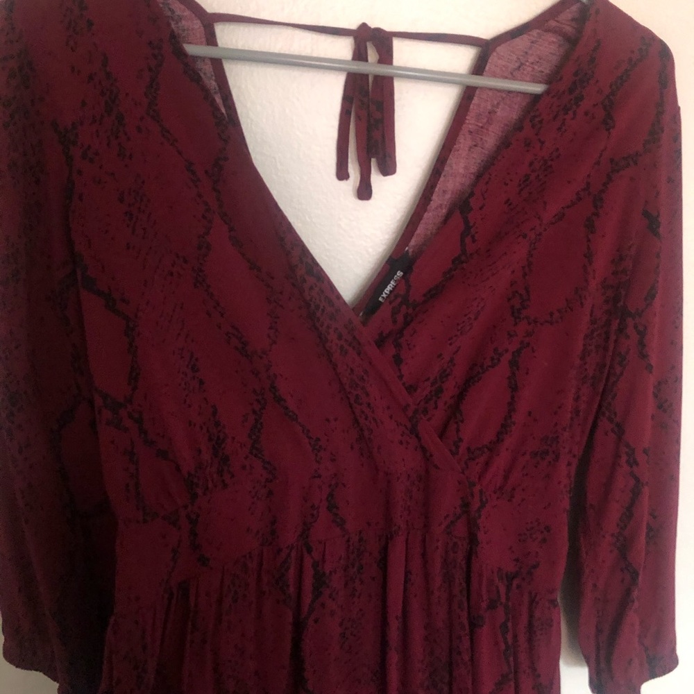 Express Snakeskin Dress w/ Slit